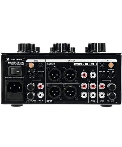 OMNITRONIC TRM 202 MK3 MIXER DJ 2 CANALI GARANZIA UFFICIALE