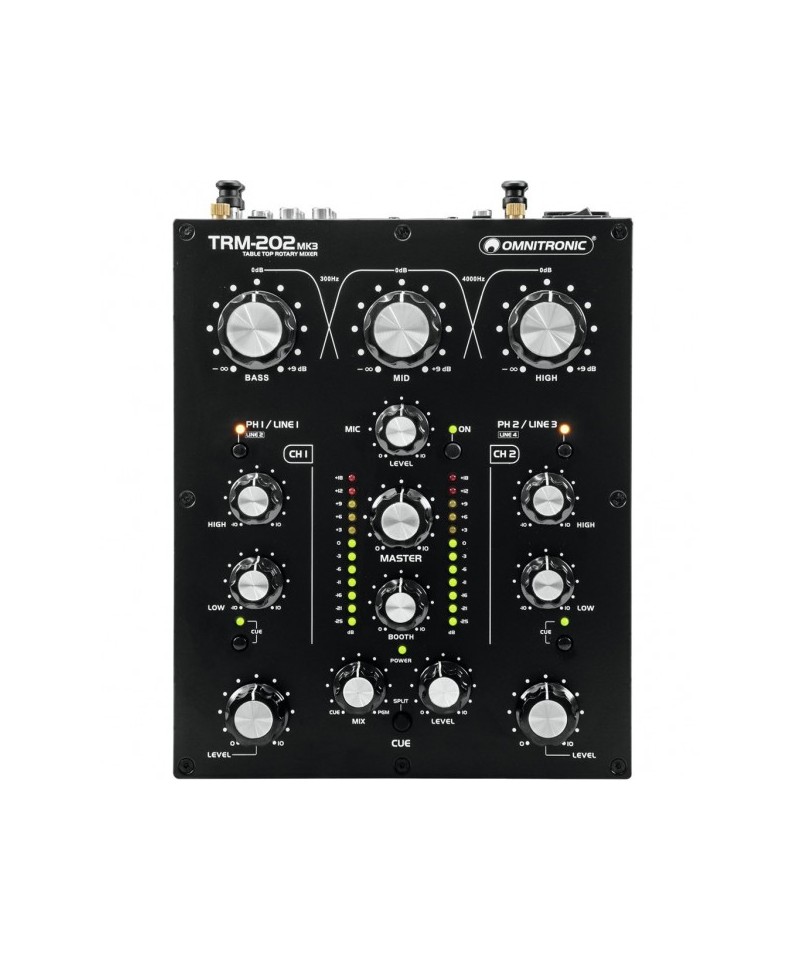 OMNITRONIC TRM 202 MK3 MIXER DJ 2 CANALI GARANZIA UFFICIALE
