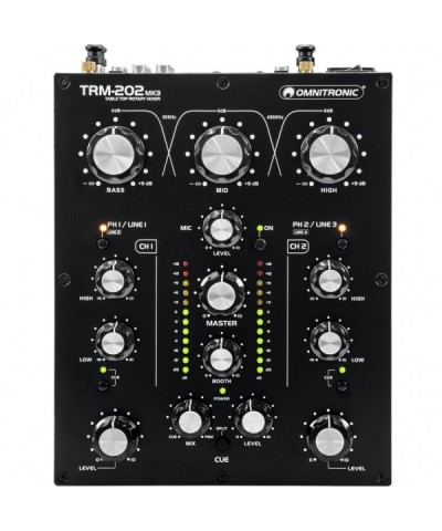 OMNITRONIC TRM 202 MK3 MIXER DJ 2 CANALI GARANZIA UFFICIALE