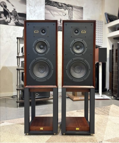 WHARFEDALE SUPER LINTON MOGANO DEMO COPPIA DIFFUSORI + STAND GARANZIA UFFICIALE