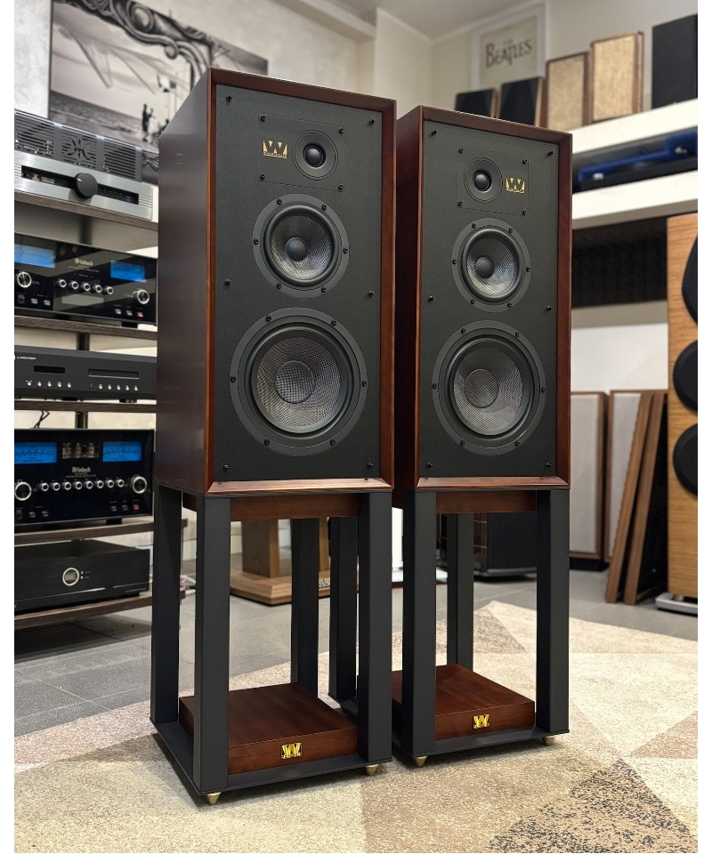 WHARFEDALE SUPER LINTON MOGANO DEMO COPPIA DIFFUSORI + STAND GARANZIA UFFICIALE