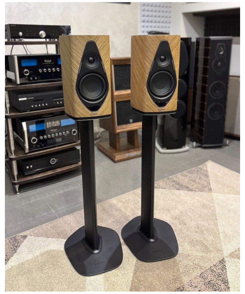 SONUS FABER DUETTO WALNUT DEMO + DUETTO STAND COPPIA DIFFUSORI ATTIVI DA LIBRERIA GARANZIA UFFICIALE