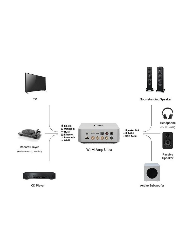 WIIM AMP ULTRA AMPLIFICATORE CON STREAMER DI RETE GARANZIA UFFICIALE