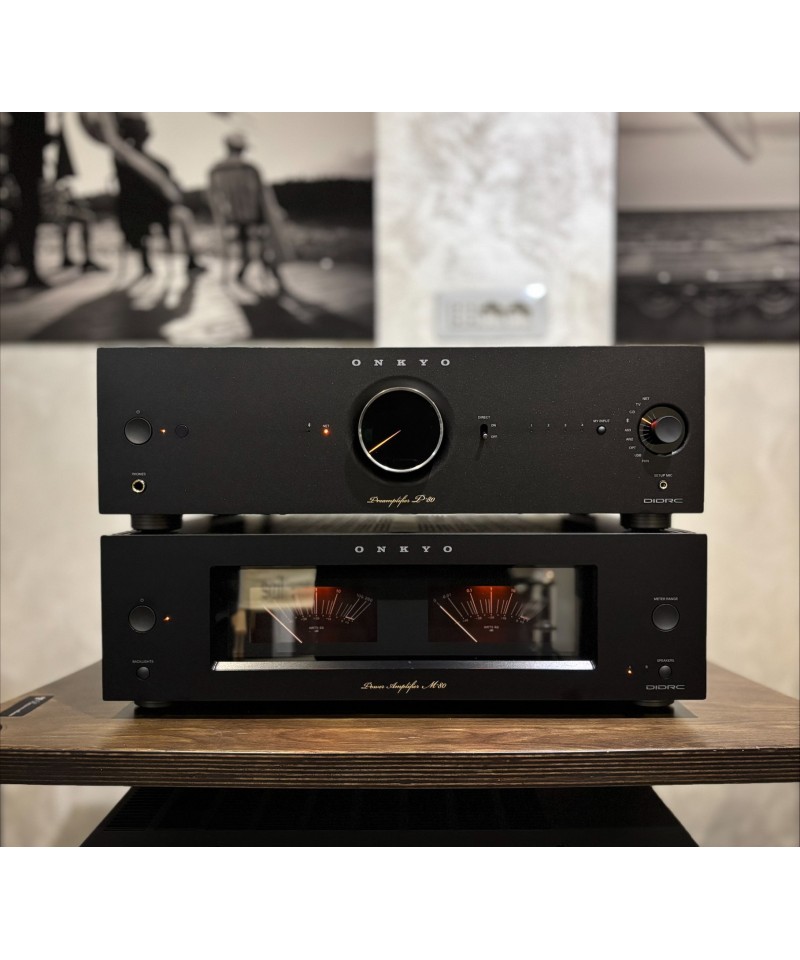 ONKYO ICON P-80 + M80 BLACK DEMO PRE + FINALE DAC STREAMER ETHERNET/WI-FI GARANZIA UFFICIALE