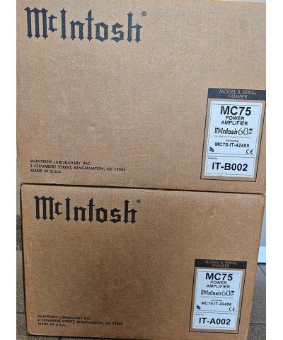 MCINTOSH 2 X MC75 60 TH ANNIVERSARY FINALI MONO USATI IN PERFETTO STATO