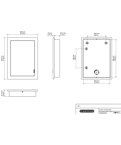 MONITOR AUDIO SOUNDFRAME 1 WHITE COPPIA DIFFUSORI (2PZ) ON- WALL NUOVI GARANZIA UFFICIALE
