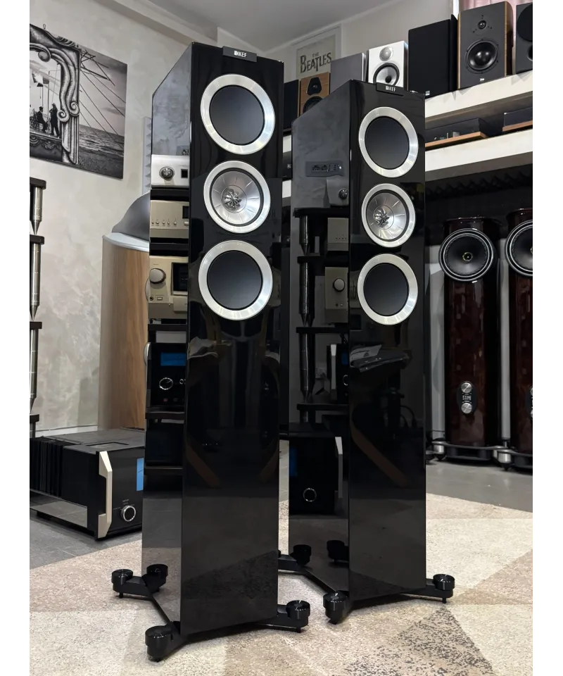 KEF R500 BLACK USATE COPPIA DIFFUSORI DA PAVIMENTO