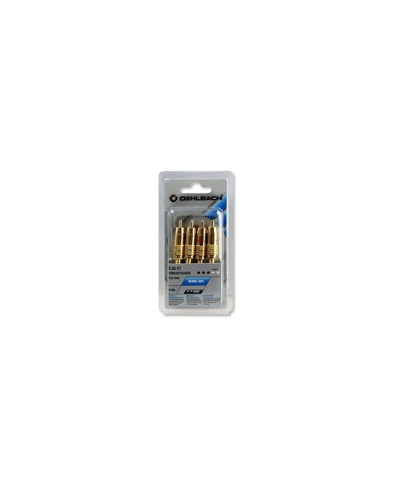 OEHLBACH CJG 51 GO 4101 BLISTER 4 CONNETTORI RCA NUOVO GARANZIA UFFICIALE
